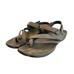 Merrell Freesia Sandals Womens Size‎ 10 Beige Hook & Loop Closure